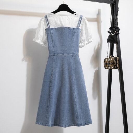 牛仔背带连衣裙女 - Image 3