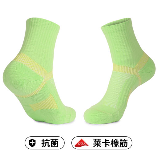 男士高筒训练袜毛巾底防滑吸汗棒球袜无骨对目抗起球长筒足球袜子 - Image 2