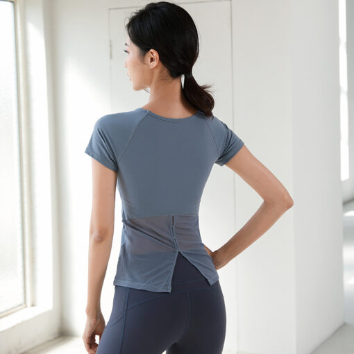Yoga clothes, short sleeved fitness clothes, sports outdoor quick drying T-shirt - Image 2