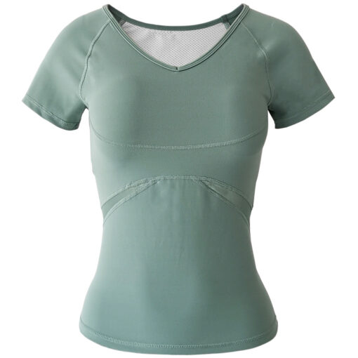 Yoga clothes, short sleeved fitness clothes, sports outdoor quick drying T-shirt - Image 4